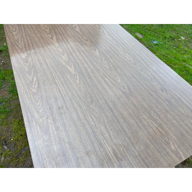 1970s 1970s Vintage Mid Century Modern Wooden Tanker Desk For Sale - Image 5 of 12