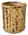 Vintage Coastal Tortoise Bamboo Wastebasket / Cachepot Planter For Sale