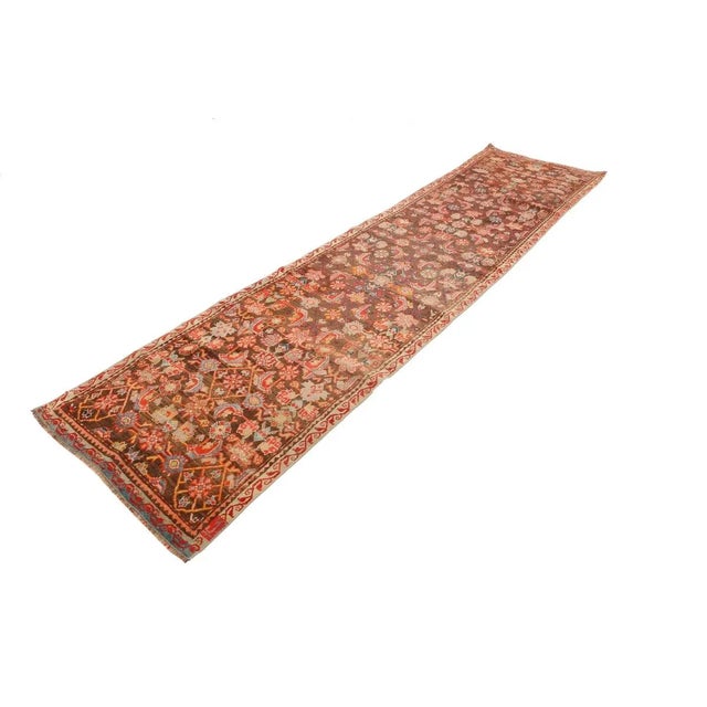 Shabby Chic Mid 20th Century Antique Malayer Runner For Sale - Image 3 of 7