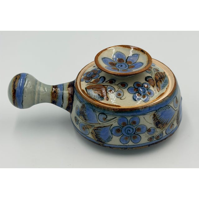 1960s Ken Edwards El Palomar Tonala Pottery 2pc Covered Casserole Serving Dish For Sale - Image 4 of 7