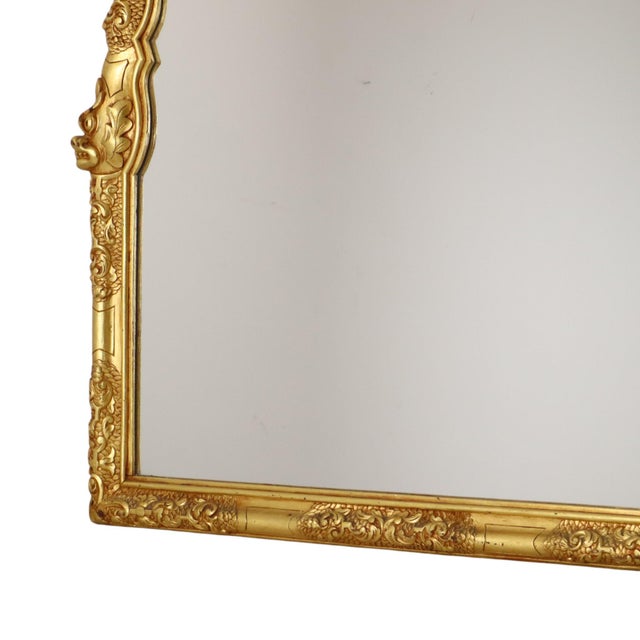 Large Rococo Style Mirror in Golden Wood For Sale - Image 12 of 18