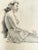 Mid-Century Modern 1944 Figure Study Drawing Pencil on Paper 19”x25” For Sale - Image 3 of 6