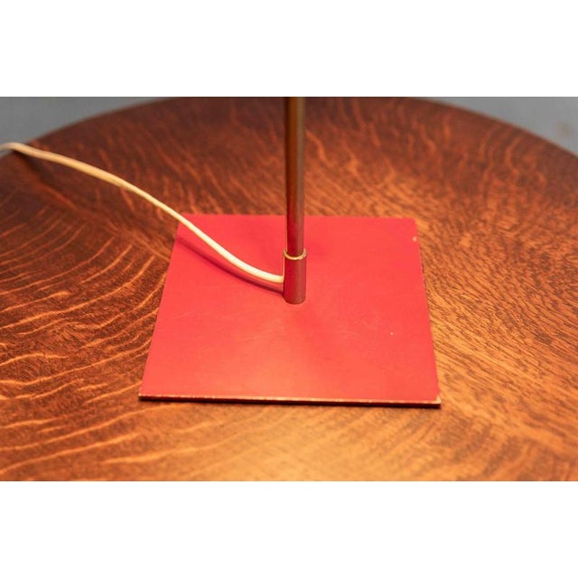 Red Desk Lamp in the style of Louis Kalff For Sale - Image 8 of 10