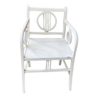 Art Deco White Painted Chair, 1930 For Sale