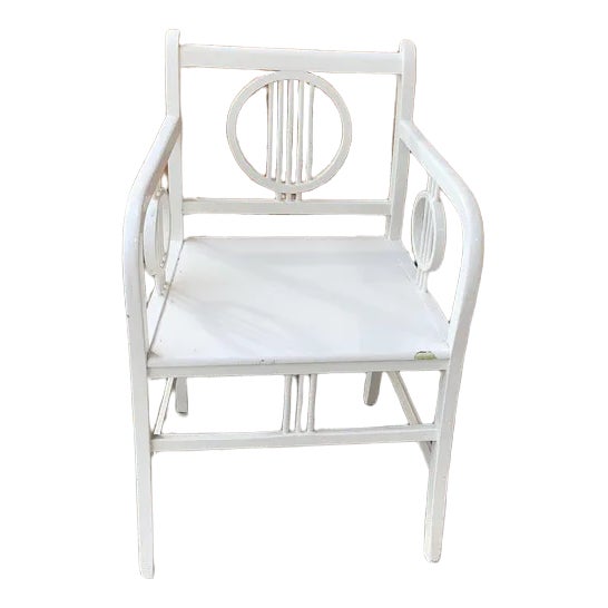 Art Deco White Painted Chair, 1930 For Sale