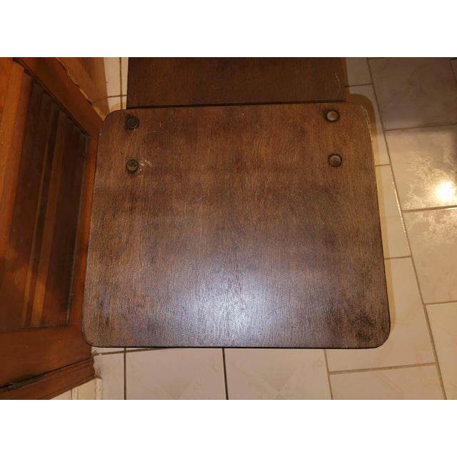 Industrial Early 20th Century Antique Toledo Drop Leaf Typewriter Table For Sale - Image 3 of 12