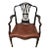 Georgian Style Mahogany Armchair W/Leather Upholstery For Sale