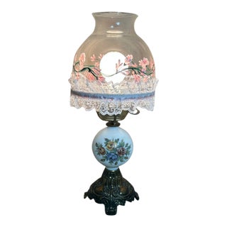 Vintage Electric | Gone With the Wind Style Hurricane Lamp| Mid-Century Victorian 1960's-1970's For Sale