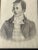 Antique Original 1800's Robert Burns Poet Pencil Drawing Mini Portrait Sketch For Sale - Image 4 of 10