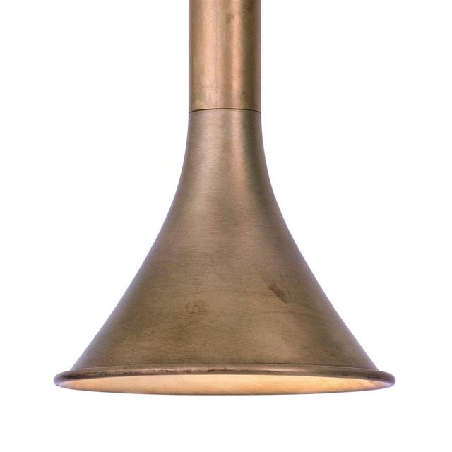 Raw Brass Megafon Ceiling Lamp by Jesper Ståhl for Konsthantverk For Sale - Image 4 of 6