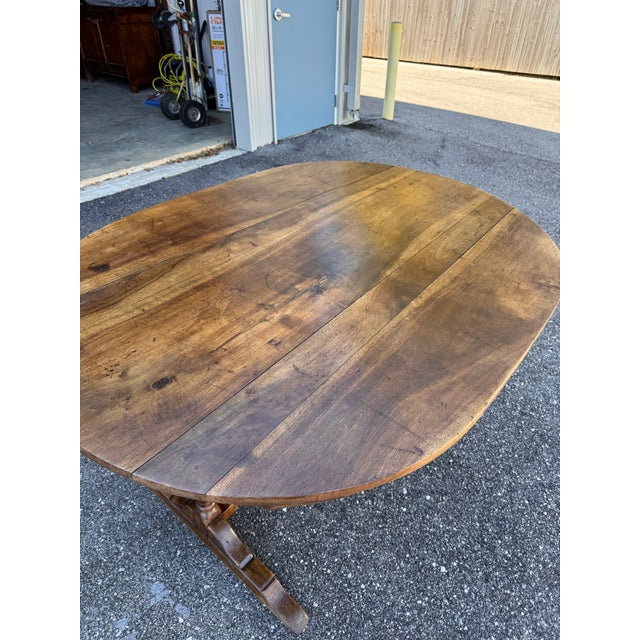 19th Century Oval French Wine Table For Sale - Image 4 of 10