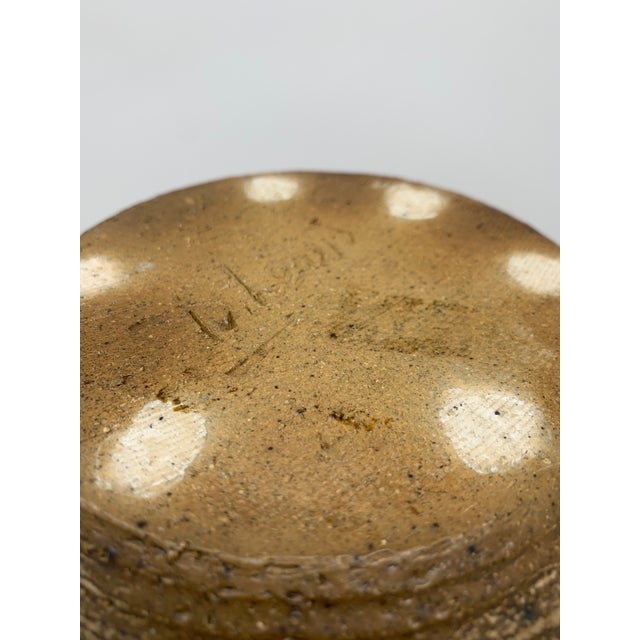 Mid Century Textured Ceramic Vase For Sale - Image 9 of 10