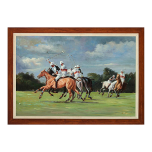 Myopia Polo Match C1980s Oil on Canvas