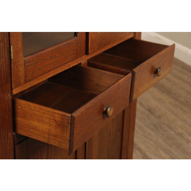 Vintage Oak Kitchen Flatwall Cabinet For Sale - Image 9 of 12