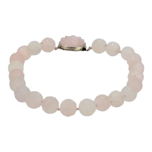 Antique Chinese Rose Quartz Beaded Choker Necklace - John Wannamaker