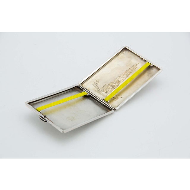 Silver Cigarette Case with Reliefs of the Clérigos Tower, in Good conditions. Designed 1920 to 1949