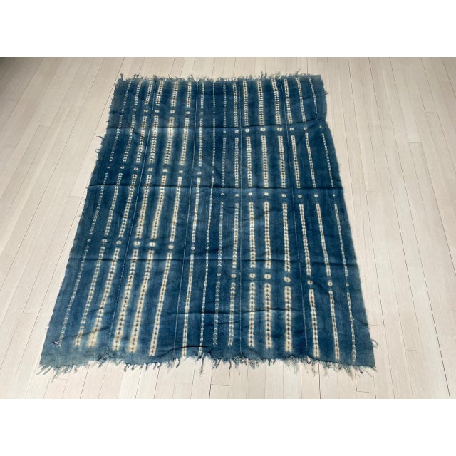 Tribal Antique Indigo Mali Textile For Sale - Image 3 of 6