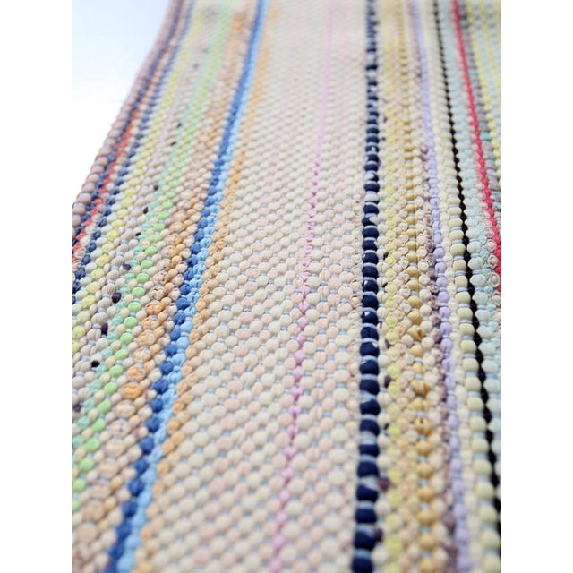 Vintage Pastel Rag Rug For Sale - Image 9 of 10