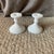 Mid Century Vintage White Milkglass Candlestick Holders - Pair For Sale In Chicago - Image 6 of 6