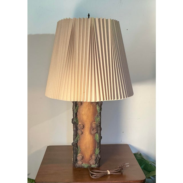 This is a vintage table lamp, Brutalist 1960s sculptural ceramic piece by British studio potter Bernard Rooke, featuring a...