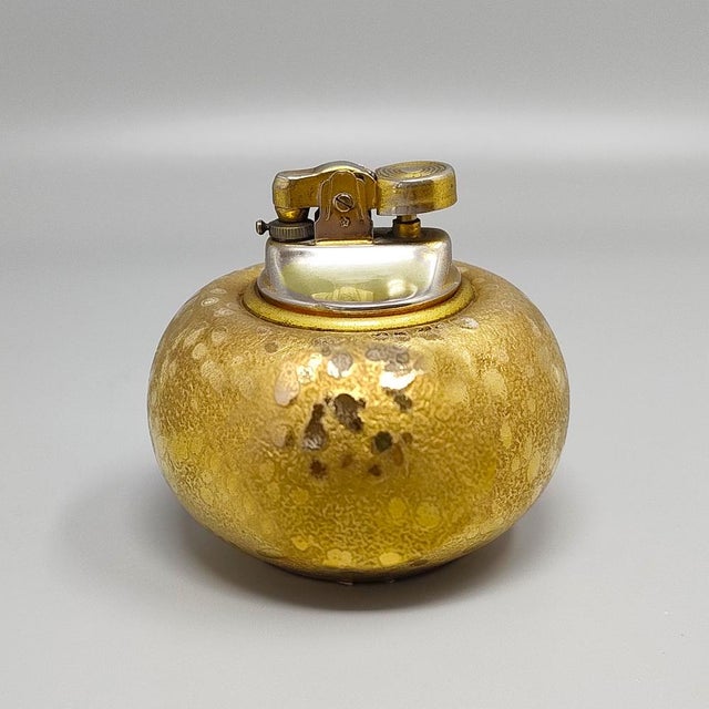 Handcrafted Smoking Set in Ceramic and Gold Leaf, Italy, 1970s, Set of 3 For Sale - Image 4 of 10