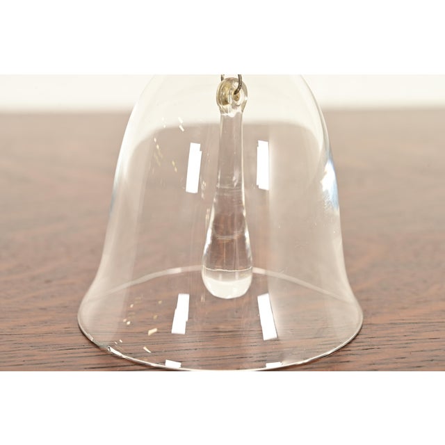 Transparent Lalique "Pinsons" Art Deco Frosted Sparrow Crystal Table Bell For Sale - Image 8 of 12