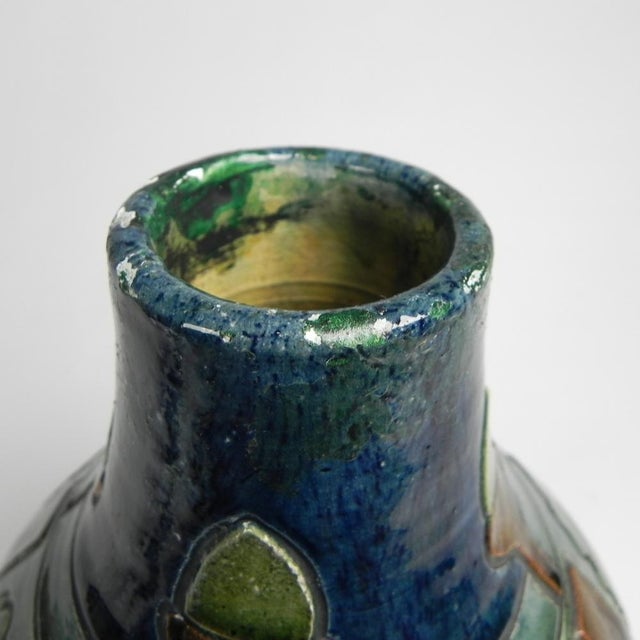 Flemish Art Deco Vase with Motifs of Acorns and Oak Leaves, 1920s For Sale - Image 11 of 14