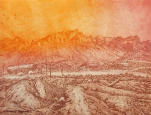 Circa 1980 "Dreams of Eldorado II" Roy Purcell Signed Numbered Art Etching