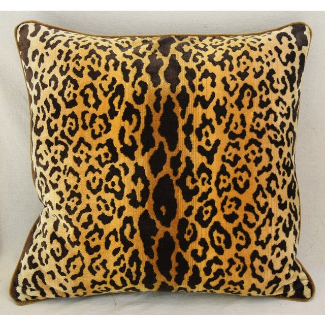Scalamandre Leopardo Leopard & Mohair Feather/Down Pillows a Pair
