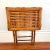 Mid 20th Century Vintage Tortoise Shell Burnt Bamboo Rattan Folding Tray Table For Sale - Image 9 of 10