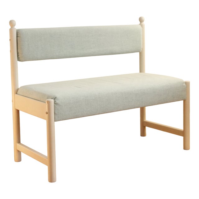 French Style Turquoise Bench, 1970s For Sale