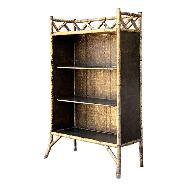 Vintage Tortoise Bamboo Etagere For Sale