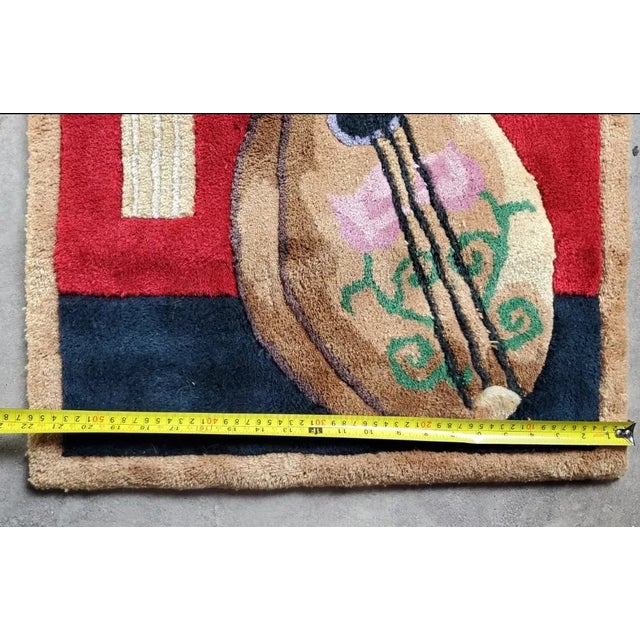 Red Custom Christmas Mandolin Lute Handmade Home Decor For Sale - Image 8 of 8