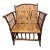 Vintage Natural Tortoise Bamboo Lounge Armchair | Coastal Boho Chinoiserie Accent Chair For Sale