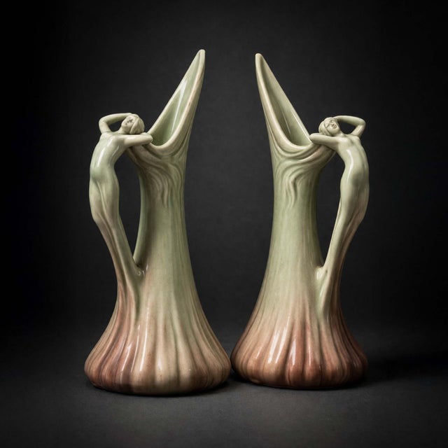 Large Art Nouveau Earthenware Vases from Jérôme Massier, 1890s, Set of 2 For Sale - Image 10 of 10