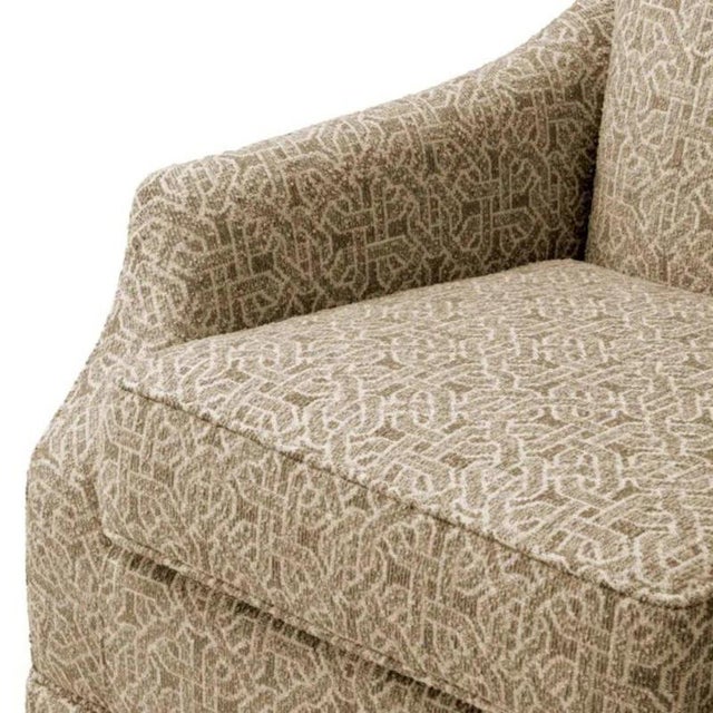 Textile Beige Jacquard Lounge Chairs, Set of 2 For Sale - Image 7 of 12