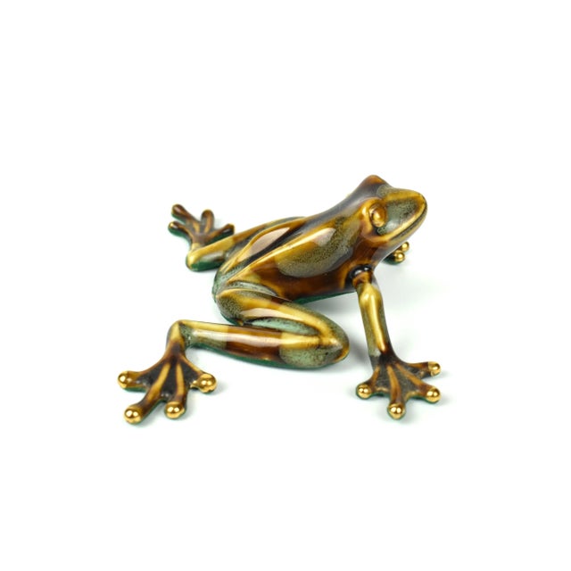Late 20th Century Late 20th Century Ceramic Frog Figurines Model - 2 Pieces For Sale - Image 5 of 12