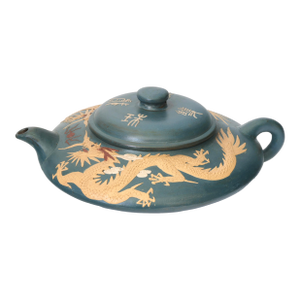 Antique Chinese Yixing Zisha Clay Teapot with Dragon Decoration