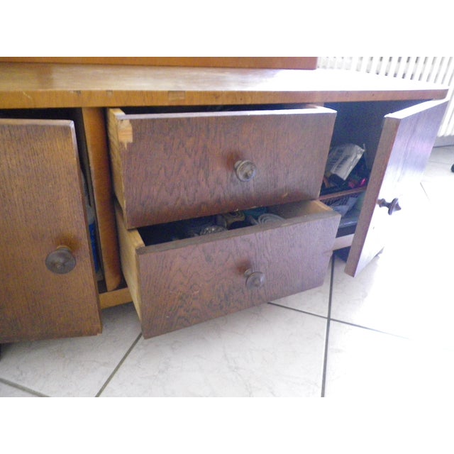 Vintage Boat-Style Dressing Table with Mirror, 1940s For Sale - Image 10 of 18