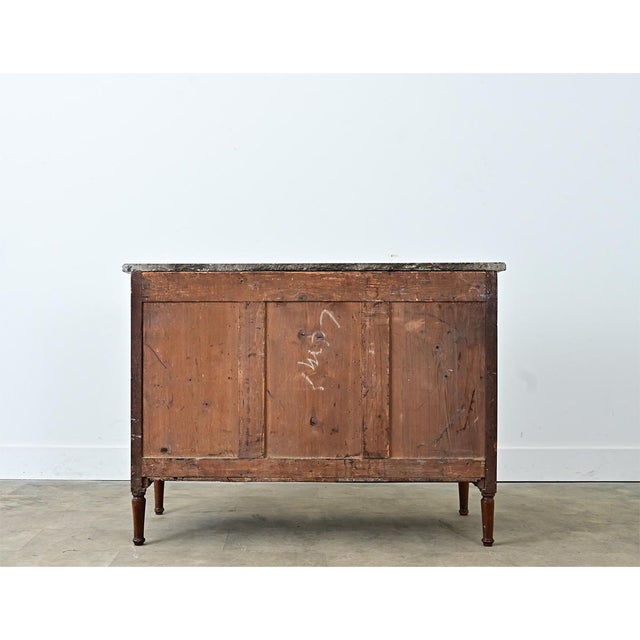 French 19th Century Mahogany Louis XVI Commode with Marble Top For Sale - Image 10 of 10