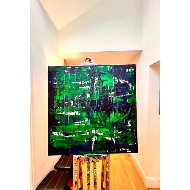 Abstract Matrix 2 Abstract Expressionism Acrylic Painting by Shabs Beigh For Sale - Image 3 of 6