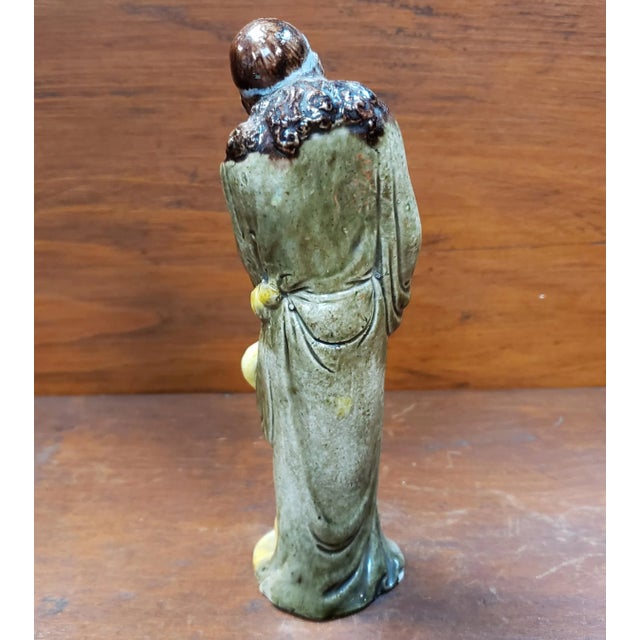 1910 Chinese Taoist Immortal LI Tieguai Shiwan Mudman Figure For Sale - Image 4 of 8