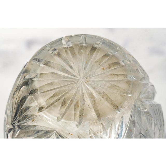 Elegant Heavy Large Hand Cut Crystal German 800 Silver Luxury Flower Vase Home Decor For Sale - Image 18 of 18