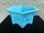 1980s Vintage Fenton Blue Satin Glass Footed Jardiniere Cachepot Planter For Sale - Image 5 of 8