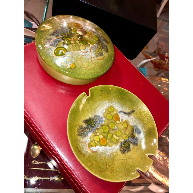 Sascha Brastoff Mid-Century Grape Motif Box & Tray - a Pair For Sale - Image 13 of 13