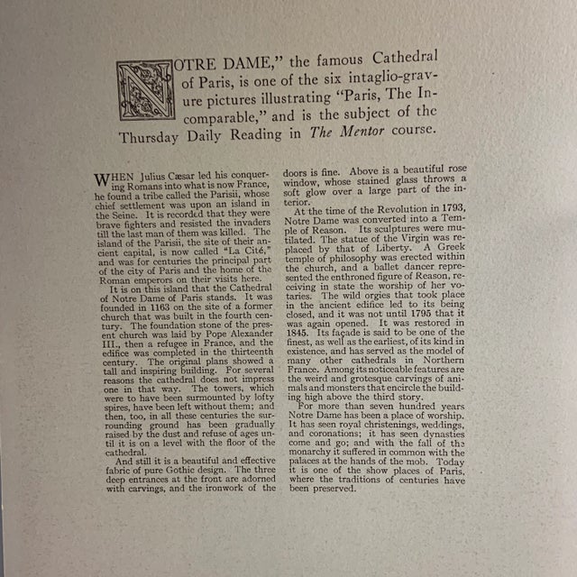 1905 Arc De Triomphe Paris Intaglio Gravure Print For Sale - Image 4 of 5