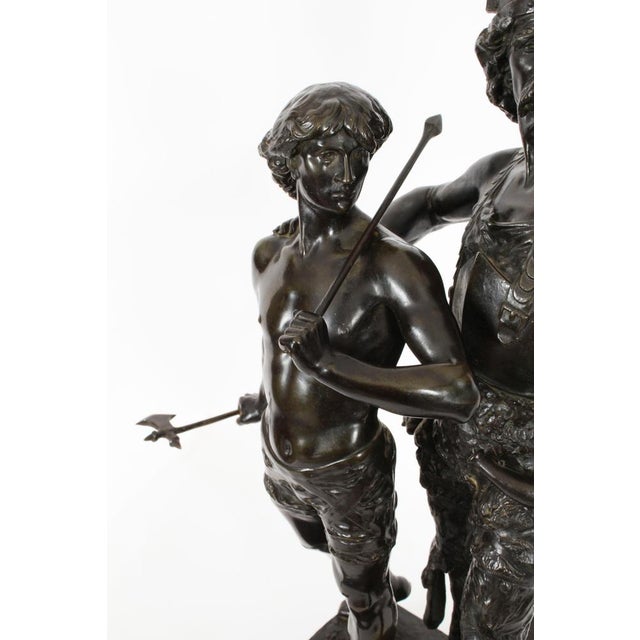 Emile Laporte, Vercingetorix with His Son, 19th Century, Bronze For Sale - Image 11 of 18