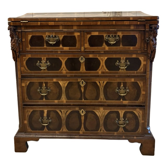 Antique George I Yew Wood and Laburnum Oyster Veneered Bachelors Chest, 1730 For Sale