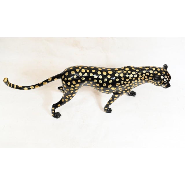Art Deco Bronze Black Panther Statue For Sale - Image 9 of 10