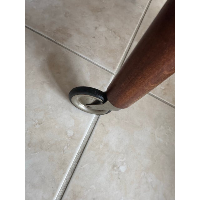 Hollywood Regency Beautiful Mid Century Italian Regency Marquetry Bar Cart For Sale - Image 3 of 11